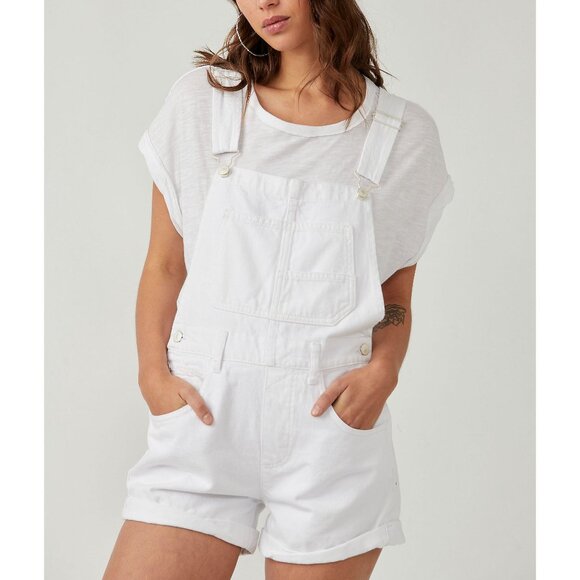 Free People White Denim Romper - Picture 6 of 11